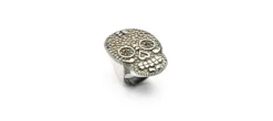 ANILLO CALAVERA GRANATE