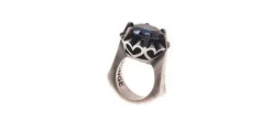 ANILLO HEARTS & ARROWS AZUL