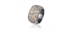 ANILLO SUNFIELD PAVE MARRON