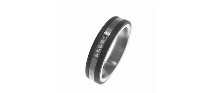 ANILLO TF CARBONO Y BRILLANTES