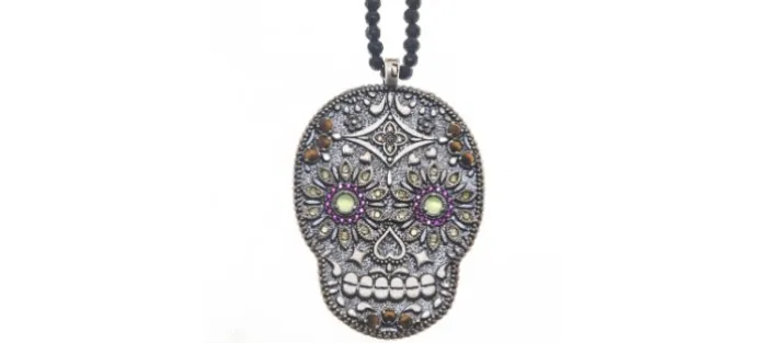 COLGANTE RAIVE CALAVERA MEX CRUZ XXL ROSA