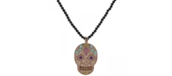 COLGANTE RAIVE CALAVERA MEX CRUZ ROSA