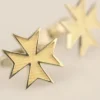 GEMELOS CRUZ DE MALTA ORO AMARILLO