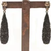 PENDIENTES BAROQUE LONG BLACK