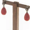 PENDIENTES BAROQUE ROJO
