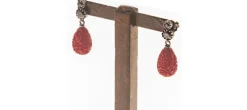 PENDIENTES BAROQUE ROJO