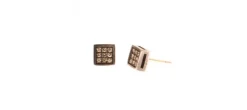 PENDIENTES BROWN CUBE