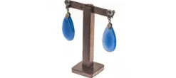 PENDIENTES CALCEDONIA AZUL