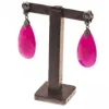 PENDIENTES CALCEDONIA FUCSIA