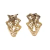 PENDIENTES CROCHET ORO