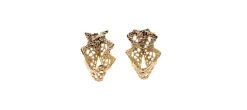 PENDIENTES CROCHET ORO