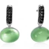 PENDIENTES DROP PAVE VERDE