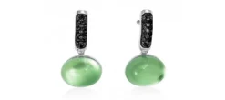 PENDIENTES DROP PAVE VERDE