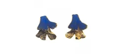 PENDIENTES FILI PLAZA PETALOS AZUL