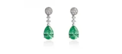 PENDIENTES LAGRIMA VERDE