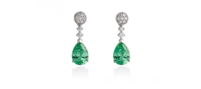PENDIENTES LAGRIMA VERDE