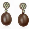 PENDIENTES LIA CON PERLA CHOCOLATE