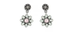 PENDIENTES RAIVE BOTON FLOR CALCEDONIA