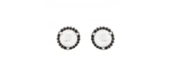 PENDIENTES RAIVE BOTON OJO BLANCO
