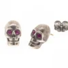 PENDIENTES SKULL ROSA