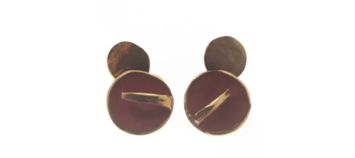 PENDIENTES SOL Y LUNA ROJOS FILI PLAZA