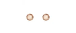 PENDIENTES SUNFIELD BOTON ROSA CUARZO ROSA