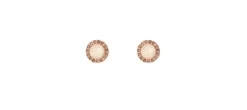 PENDIENTES SUNFIELD BOTON ROSA CUARZO ROSA
