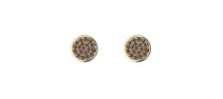PENDIENTES SUNFIELD BOTON DORADO