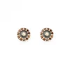 PENDIENTES SUNFIELD BOTON PLATA CO&Ntilde;AC