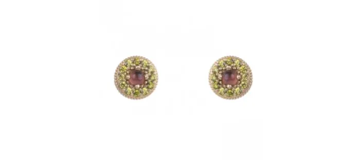 PENDIENTES SUNFIELD BOTTON ROSE