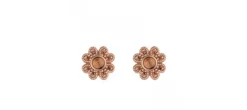 PENDIENTES SUNFIELD FLOR ROSA COÑAC