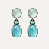 PENDIENTES SUNFIELD LAGRIMA AZUL