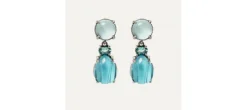 PENDIENTES SUNFIELD LAGRIMA AZUL