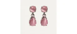 PENDIENTES SUNFIELD LAGRIMA ROSA