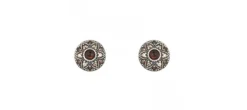 PENDIENTES SUNFIELD MANDALA GRANATE