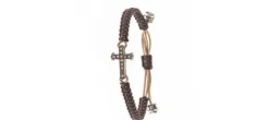 PULSERA CROSS BROWN
