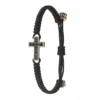 PULSERA CRUZ DIAMANTES NEGROS