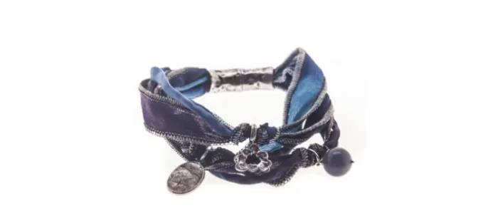 PULSERA LA BRUIXETA SEDA AZUL
