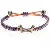 PULSERA M&T DIAMANTES BROWN (LILA)