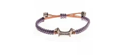 PULSERA M&T DIAMANTES BROWN (LILA)