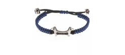 PULSERA M&T DIAMANTES NEGROS (AZUL)