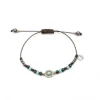PULSERA RAIVE MACRAME AGUAMARINA