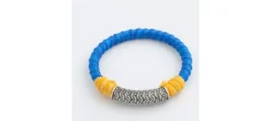 PULSERA RAIVE SEDA AZUL/AMARILLA