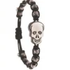 PULSERA SKULL BRILLANTES NEGROS