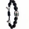 PULSERA SKULL ESMERALDA BALLS