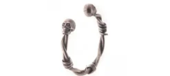 PULSERA SKULL ESPINO CON BRILLANTES NEGROS