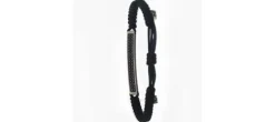 PULSERA SLAVE DOUBLE BLACK MACRAME