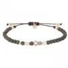 PULSERA SUNFIELD HEMATITES MARRON CUARZO