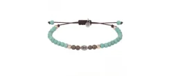 PULSERA SUNFIELD TURQUESA Y HEMATITE MARRON