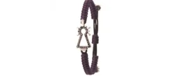 PULSERA VIRGEN NYLON BRILLANTES NEGROS